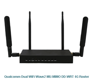 H820Q Qualcomm Dual WiFi Wave2 MU-MIMO DDWRT 4G Router