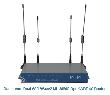 H820Q Qualcomm Dual WiFi Wave2 MU-MIMO OpenWRT 4G Router