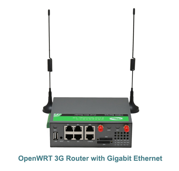 H900 Dual SIM Gigabit OpenWRT 3G Router