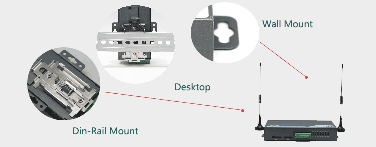 Roteador 4g para montagem em parede e instalação de mesa Din-rail