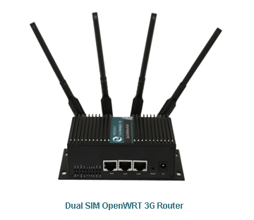 H750 Dual SIM OpenWRT 3G Roteador