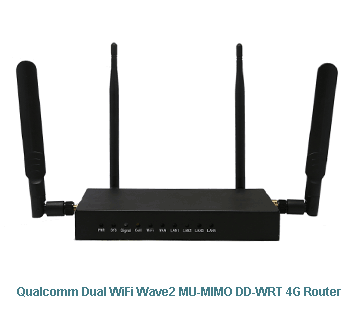 H820Q Qualcomm Dual WiFi Wave2 MU-MIMO DDWRT Roteador 4G