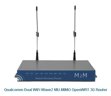 H820Q Qualcomm Dual WiFi Wave2 MU-MIMO OpenWRT 3G Roteador