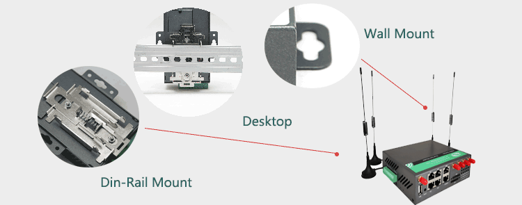 5g เราเตอร์ Din-rail ติดผนังและการติดตั้งเดสก์ท็อป