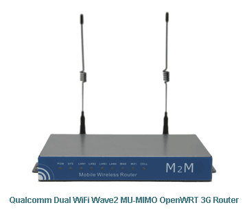 H820Q Qualcomm Dual WiFi Wave2 MU-MIMO OpenWRT 3G Enrutador